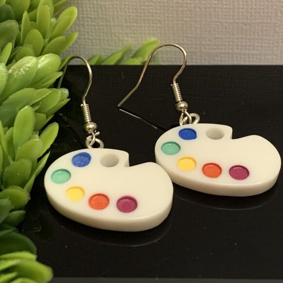 Art Earring, Teacher Earring, Painter's Earring, Gift Idea, School Earring - Picture 1 of 6